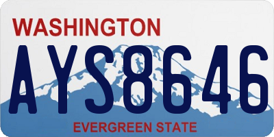 WA license plate AYS8646