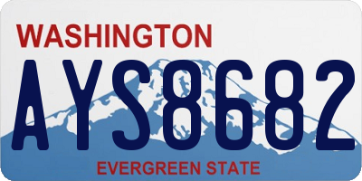 WA license plate AYS8682