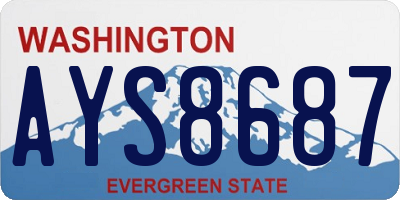 WA license plate AYS8687