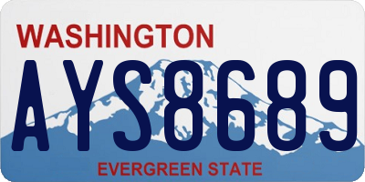 WA license plate AYS8689