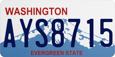 WA license plate AYS8715