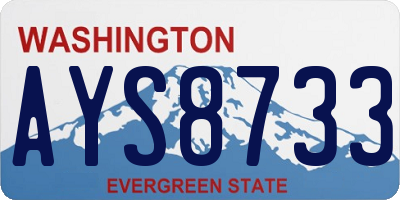 WA license plate AYS8733