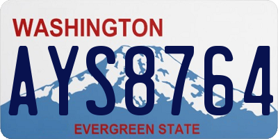WA license plate AYS8764