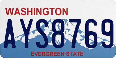 WA license plate AYS8769