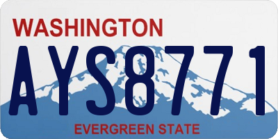WA license plate AYS8771
