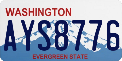 WA license plate AYS8776