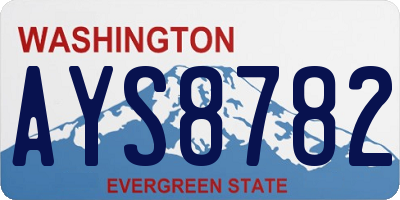 WA license plate AYS8782