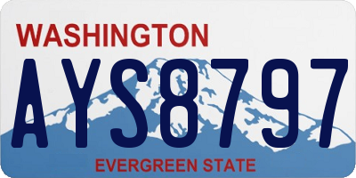 WA license plate AYS8797