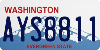 WA license plate AYS8811