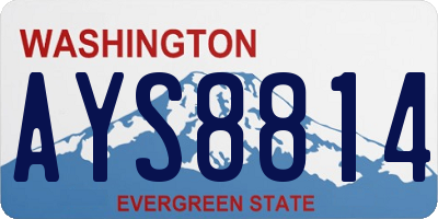 WA license plate AYS8814