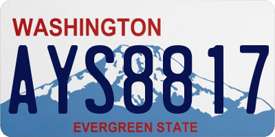 WA license plate AYS8817