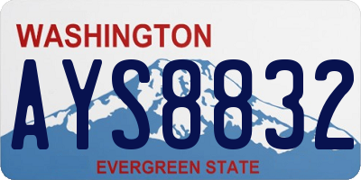 WA license plate AYS8832