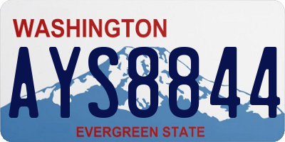 WA license plate AYS8844