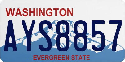 WA license plate AYS8857