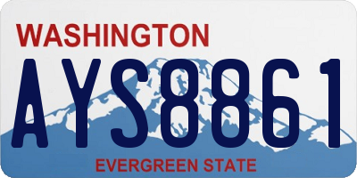 WA license plate AYS8861