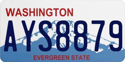 WA license plate AYS8879