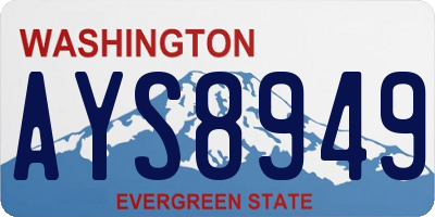 WA license plate AYS8949