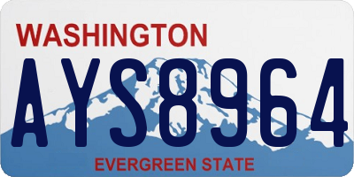 WA license plate AYS8964