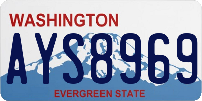 WA license plate AYS8969