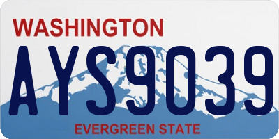 WA license plate AYS9039