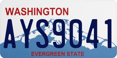 WA license plate AYS9041