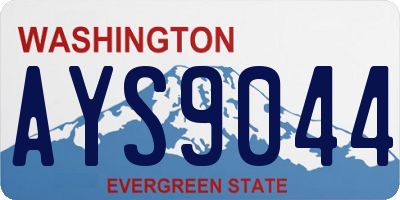 WA license plate AYS9044