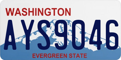 WA license plate AYS9046