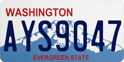 WA license plate AYS9047