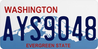 WA license plate AYS9048