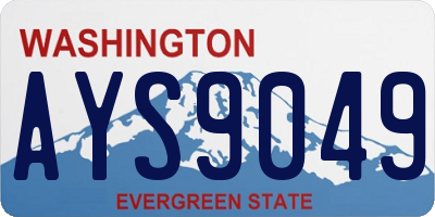 WA license plate AYS9049