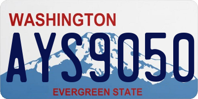 WA license plate AYS9050