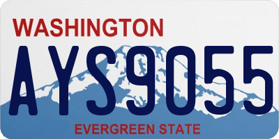 WA license plate AYS9055