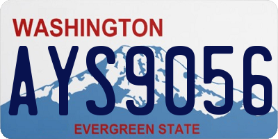 WA license plate AYS9056