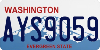 WA license plate AYS9059