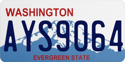 WA license plate AYS9064