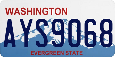 WA license plate AYS9068