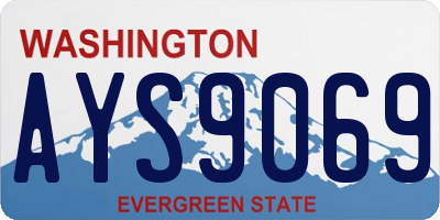 WA license plate AYS9069