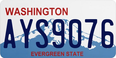 WA license plate AYS9076