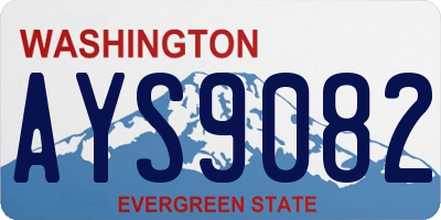 WA license plate AYS9082