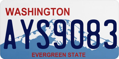 WA license plate AYS9083