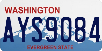 WA license plate AYS9084
