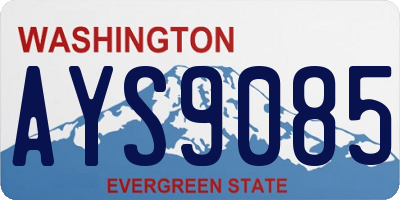 WA license plate AYS9085