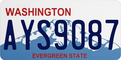 WA license plate AYS9087