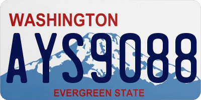 WA license plate AYS9088