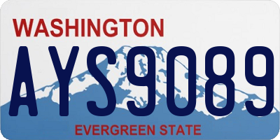 WA license plate AYS9089