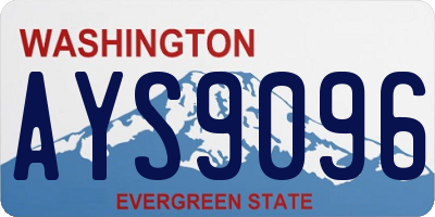 WA license plate AYS9096