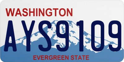 WA license plate AYS9109