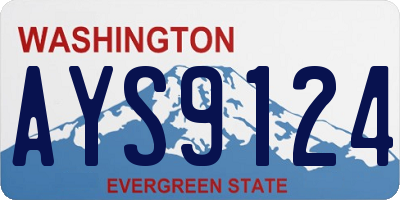 WA license plate AYS9124