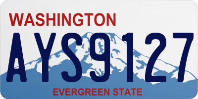 WA license plate AYS9127