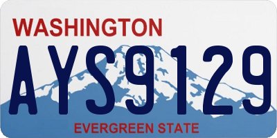 WA license plate AYS9129